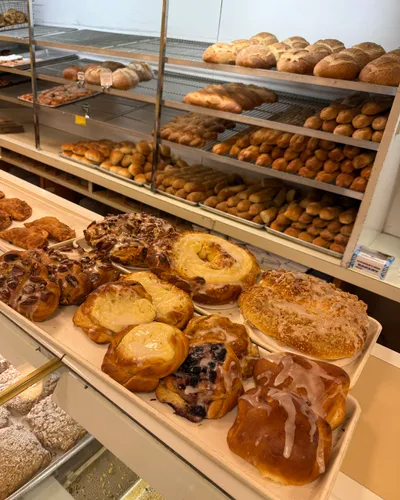 An assortment of glazed pastries